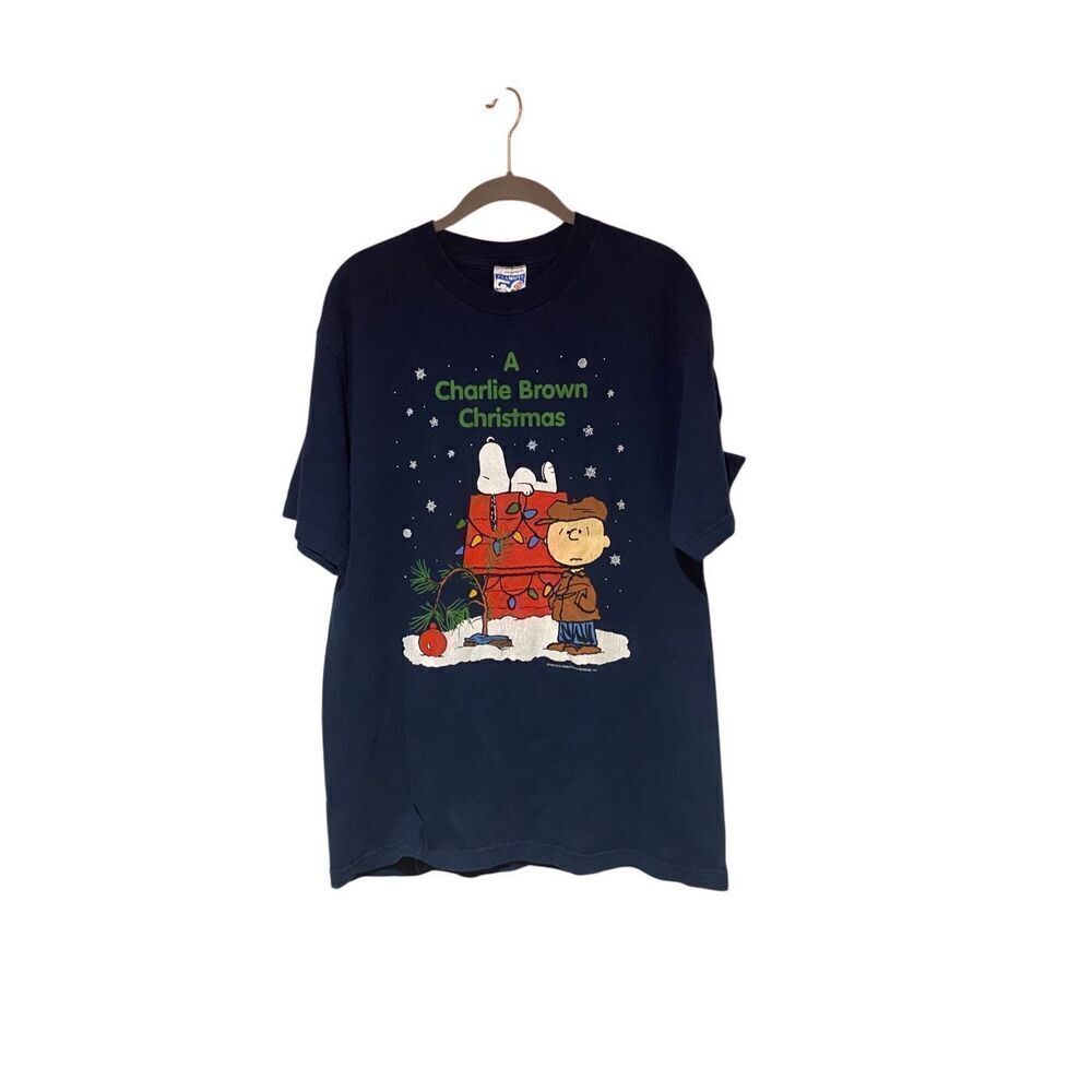 Vintage 50s celebration peanuts tag a Charlie Brown Christmas T-shirt size large